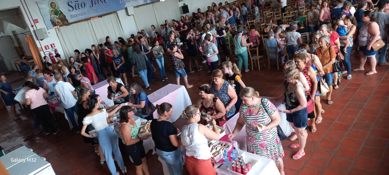 Momento de integração e do lanche.