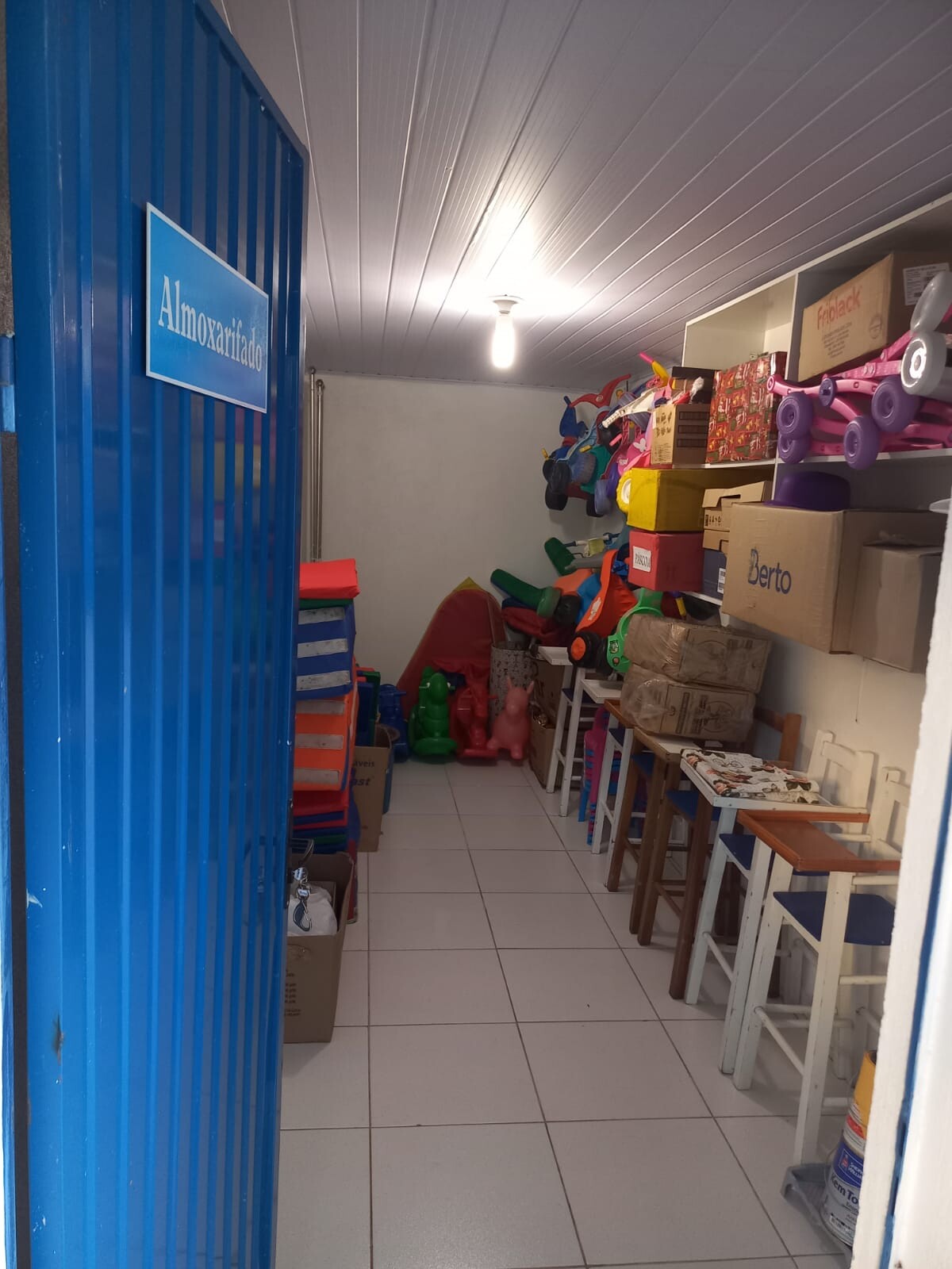 Espaço para o almoxarifado