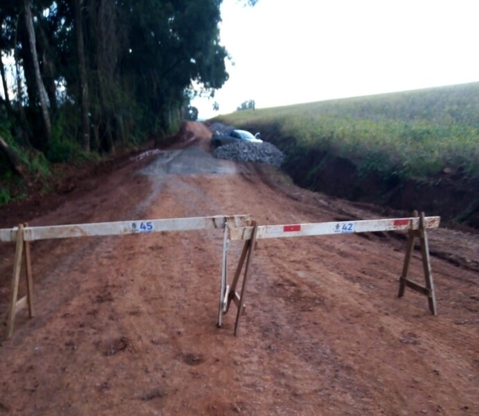 Trecho em obras.